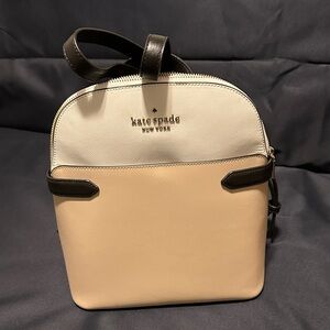 Kate Spade Cream and Tan Backpack with Black Accents